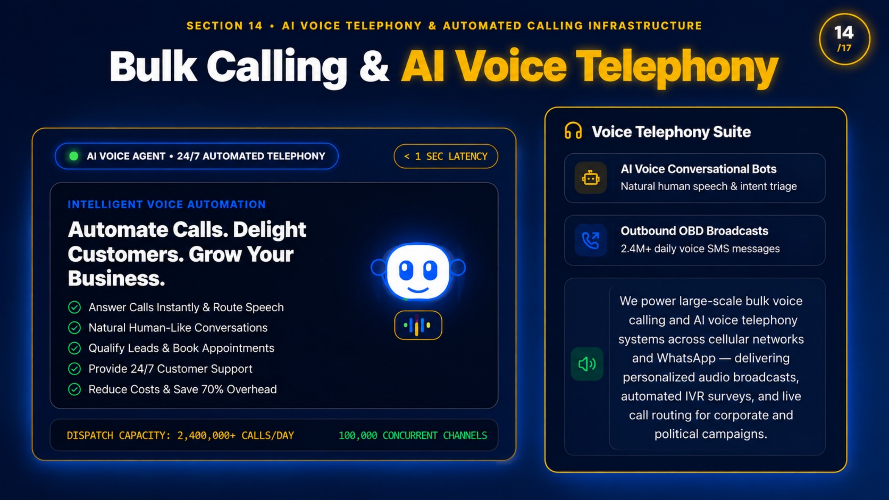 IDMR Slide 14 Bulk Calling & AI Voice Telephony