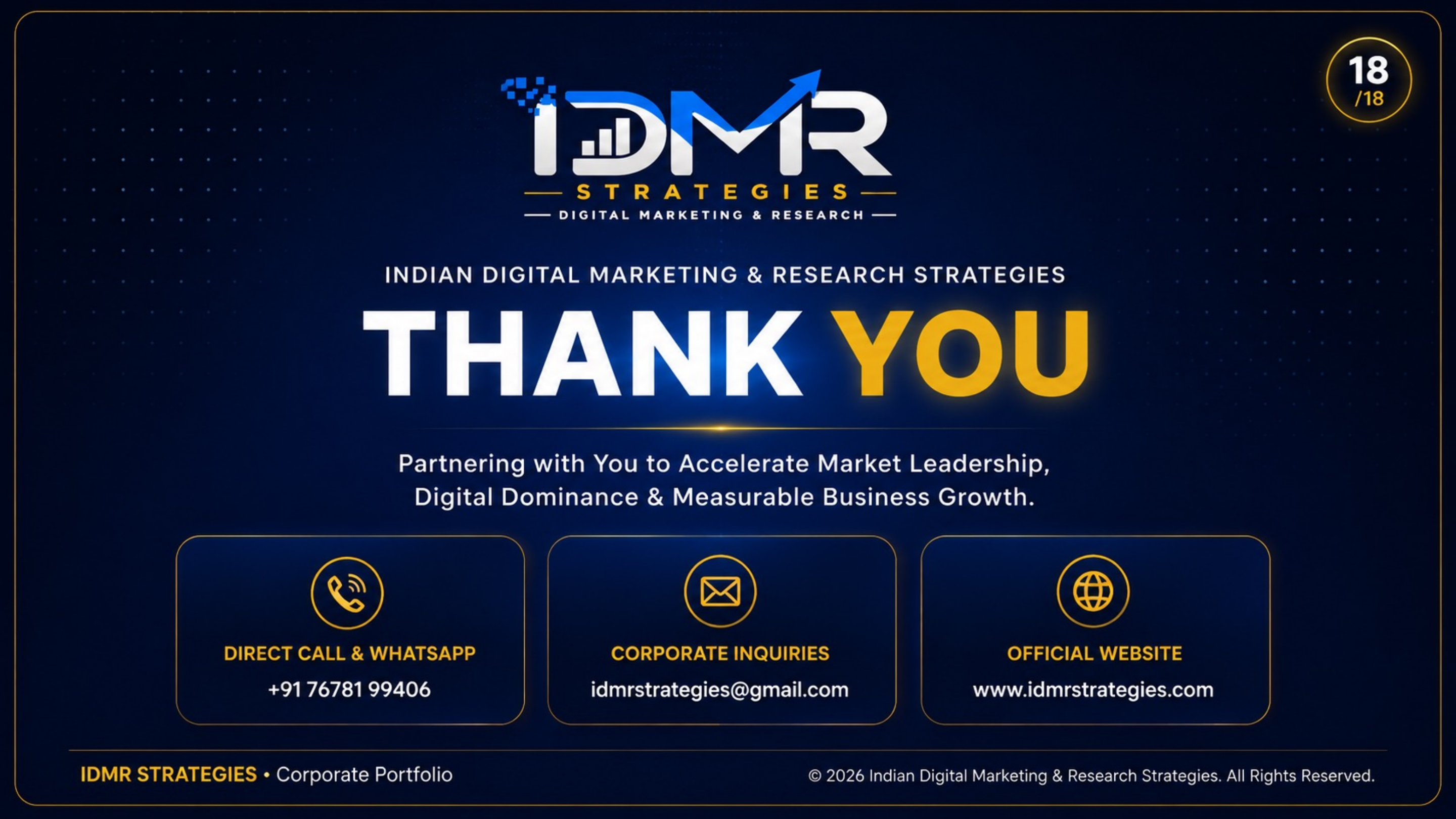 IDMR Slide 18 Thank You
